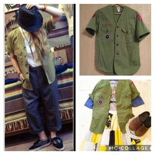 古着屋購入*ボーイスカウトシャツ*vintage(シャツ/ブラウス(半袖/袖なし))