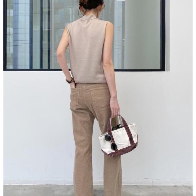 L'Appartement DEUXIEME CLASSE(アパルトモンドゥーズィエムクラス)のアパルトモン＊Silk CTN N/S top ベージュ レディースのトップス(ニット/セーター)の商品写真