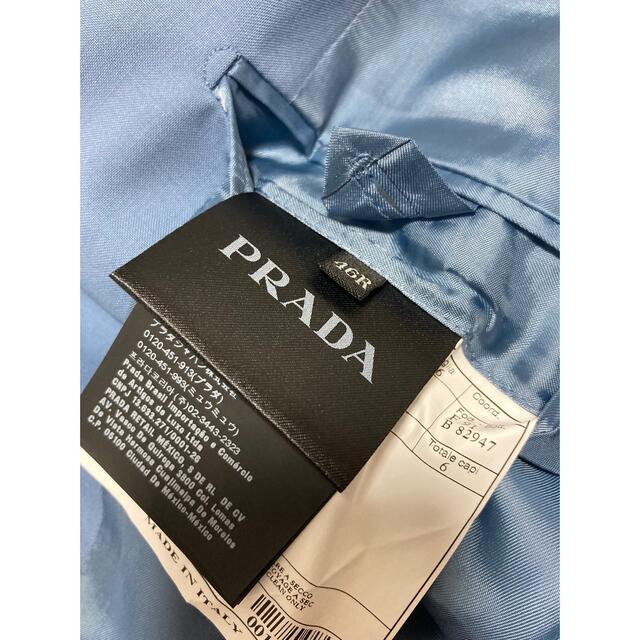 【美品】PRADA プラダ シングルスーツ セットアップ 青 ブルー 46