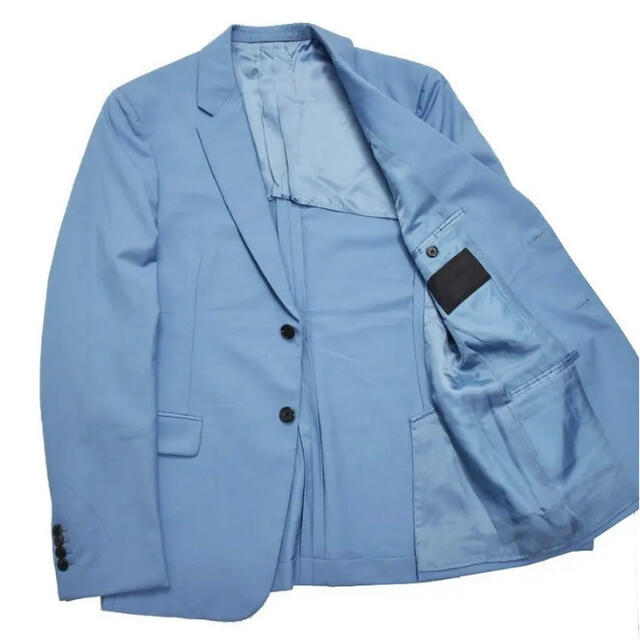 【美品】PRADA プラダ シングルスーツ セットアップ 青 ブルー 46