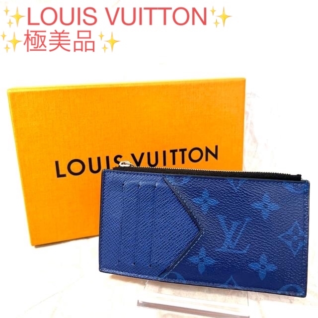 LOUIS VUITTON(ルイヴィトン)の【✨美品✨】ルイヴィトン　コインカード・ホルダー　コバルト　モノグラム メンズのファッション小物(コインケース/小銭入れ)の商品写真