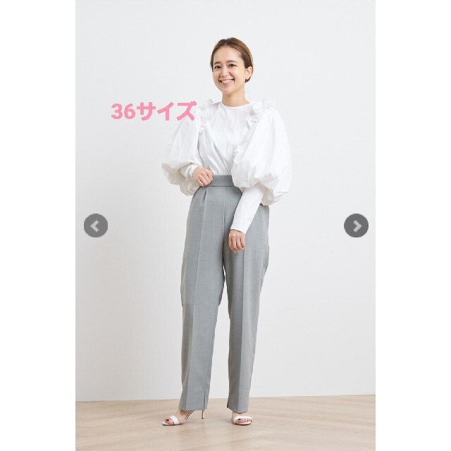 yori ヨリ ハンサムスラックスパンツ 34 ライトグレー-