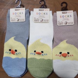 【バラ売り可】キッズ　鳥さん　ソックス　3足セット(その他)