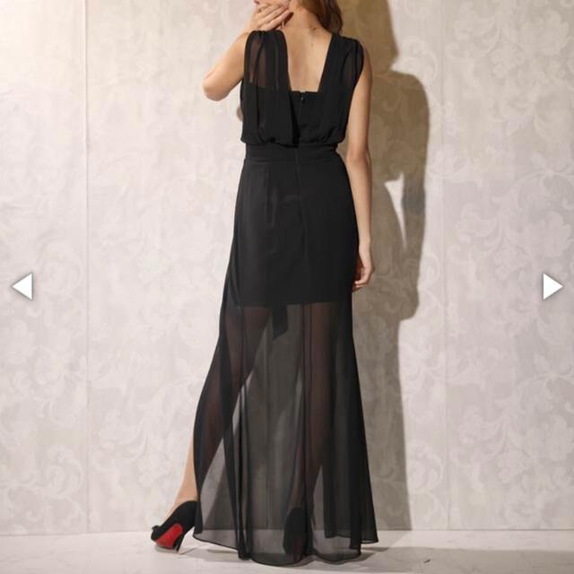 dazzy store(デイジーストア)のブラックシフォンテールカットタイトミニドレス  レディースのフォーマル/ドレス(ナイトドレス)の商品写真