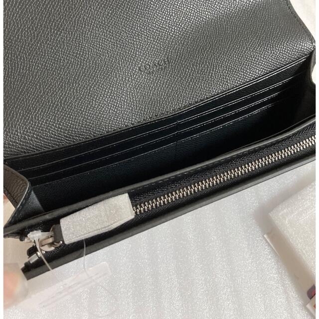 COACH(コーチ)のcoach  長財布　フローラルプリント　エンベロープ　スリム　ブラック レディースのファッション小物(財布)の商品写真