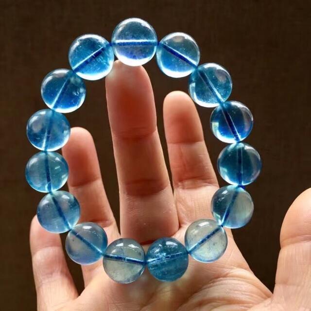 ⭐︎【天然】アクアマリン ブレスレット 14.5mm-