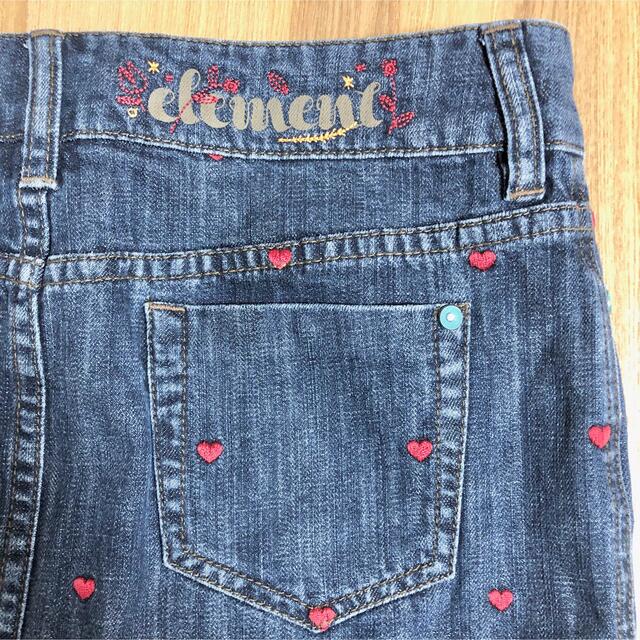 ELEMENT(エレメント)のレディース　デニム　スカート　ハート刺繍 レディースのスカート(ミニスカート)の商品写真