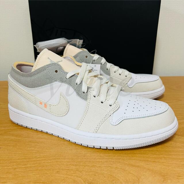 新品 27 ナイキ エアジョーダン1 LOW クラフト ホワイト グレー 3