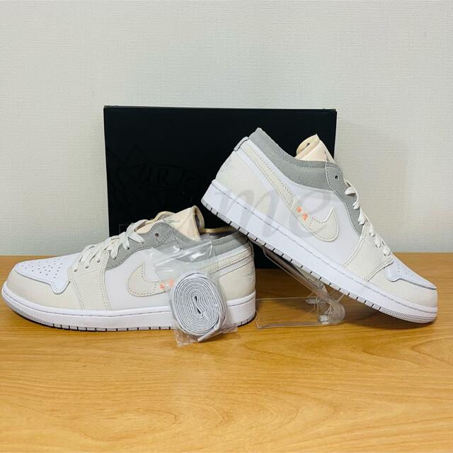 新品 27 ナイキ エアジョーダン1 LOW クラフト ホワイト グレー 4