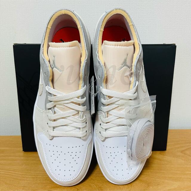 新品 27 ナイキ エアジョーダン1 LOW クラフト ホワイト グレー 7