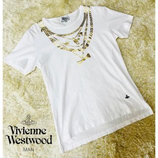 ヴィヴィアンウエストウッド(Vivienne Westwood)の★美品★ヴィヴィアンウエストウッド ネックレスプリント半袖Tシャツ 日本製 刺繍(Tシャツ/カットソー(半袖/袖なし))