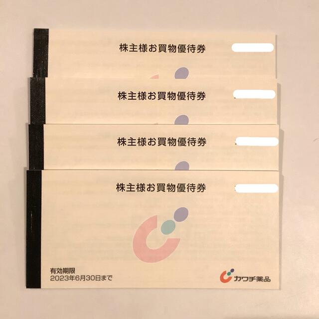 カワチ薬品 株主優待券 4冊 20,,000円分