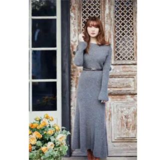 Herlipto Wholegarment Knit Dress gray-S