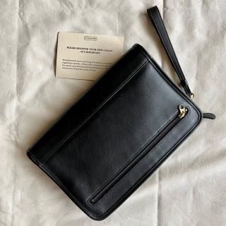 コーチ(COACH)の美品 オールドコーチ クラッチバッグ セカンドバッグ ポーチ バニティ レザー(クラッチバッグ)