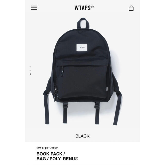 メンズWTAPS 2021SS BOOK PACK リュック バッグパック 黒