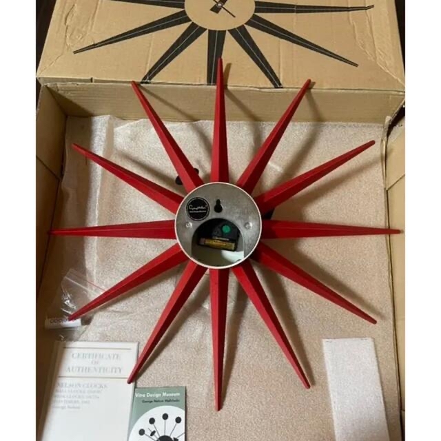Vitra ジョージ・ネルソンSunburst Clock 時計 美品 掛時計/柱時計 Vitra ジョージ・ネルソンSunburst Clock 時計 美品 掛時計/柱時計