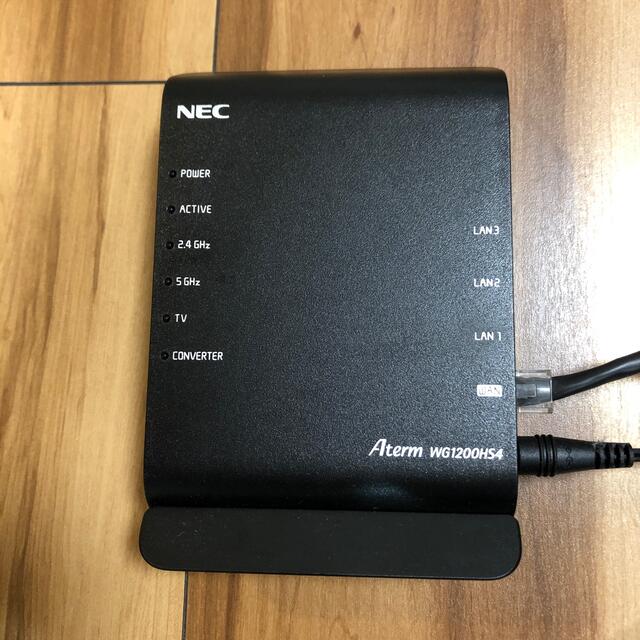 NEC(エヌイーシー)のNEC Wi-Fi ルーター Aterm WG1200HS4 スマホ/家電/カメラのPC/タブレット(PC周辺機器)の商品写真