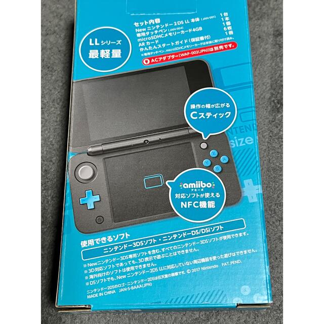 人気色・良品 Newニンテンドー2DSLL ブラック×ターコイズ 本体 ゲーム