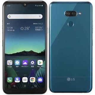 エルジーエレクトロニクス(LG Electronics)のSIMフリー☆LG K50  スペースブルー(802LG)☆美品(スマートフォン本体)