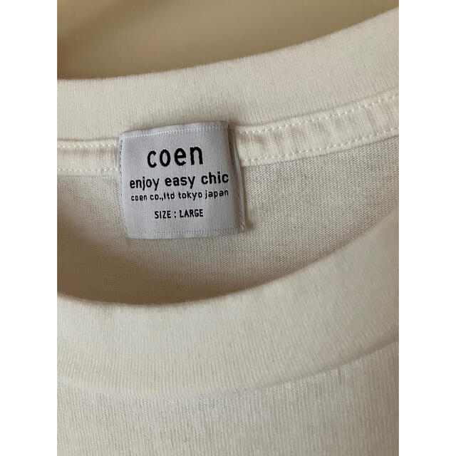 coen(コーエン)の新品 coen オーバーサイズTシャツ ユニセックス (XLサイズ相当) レディースのトップス(Tシャツ(半袖/袖なし))の商品写真