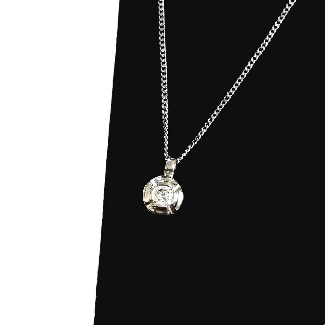 プラチナ 一粒ダイヤモンドネックレス(美品) 【正規販売店】 noxcapital.de