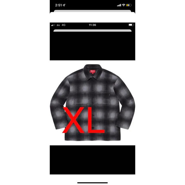 Supreme Shadow Plaid Fleece ShirtXL