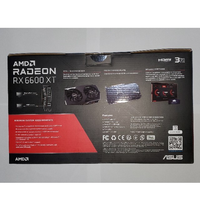 ASUS(エイスース)のASUS RADEON RX6600XT スマホ/家電/カメラのPC/タブレット(PCパーツ)の商品写真