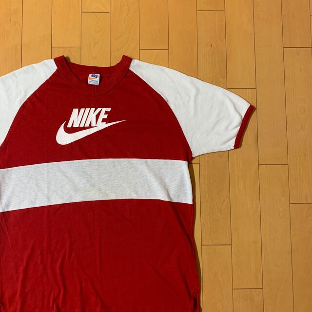 80s オレンジタグOLD NIKE ナイキ　リンガーネックTシャツ　リンガーTトップス