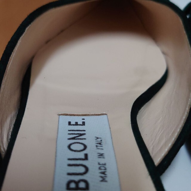 【1回使用】ネブローニ フラット ミュール スエード グリーン 38 レディースの靴/シューズ(ミュール)の商品写真