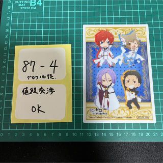 リゼロ　カフェ限定非売品特典クリアカード　ナツキスバル　ユリウス　ラインハルト(キャラクターグッズ)