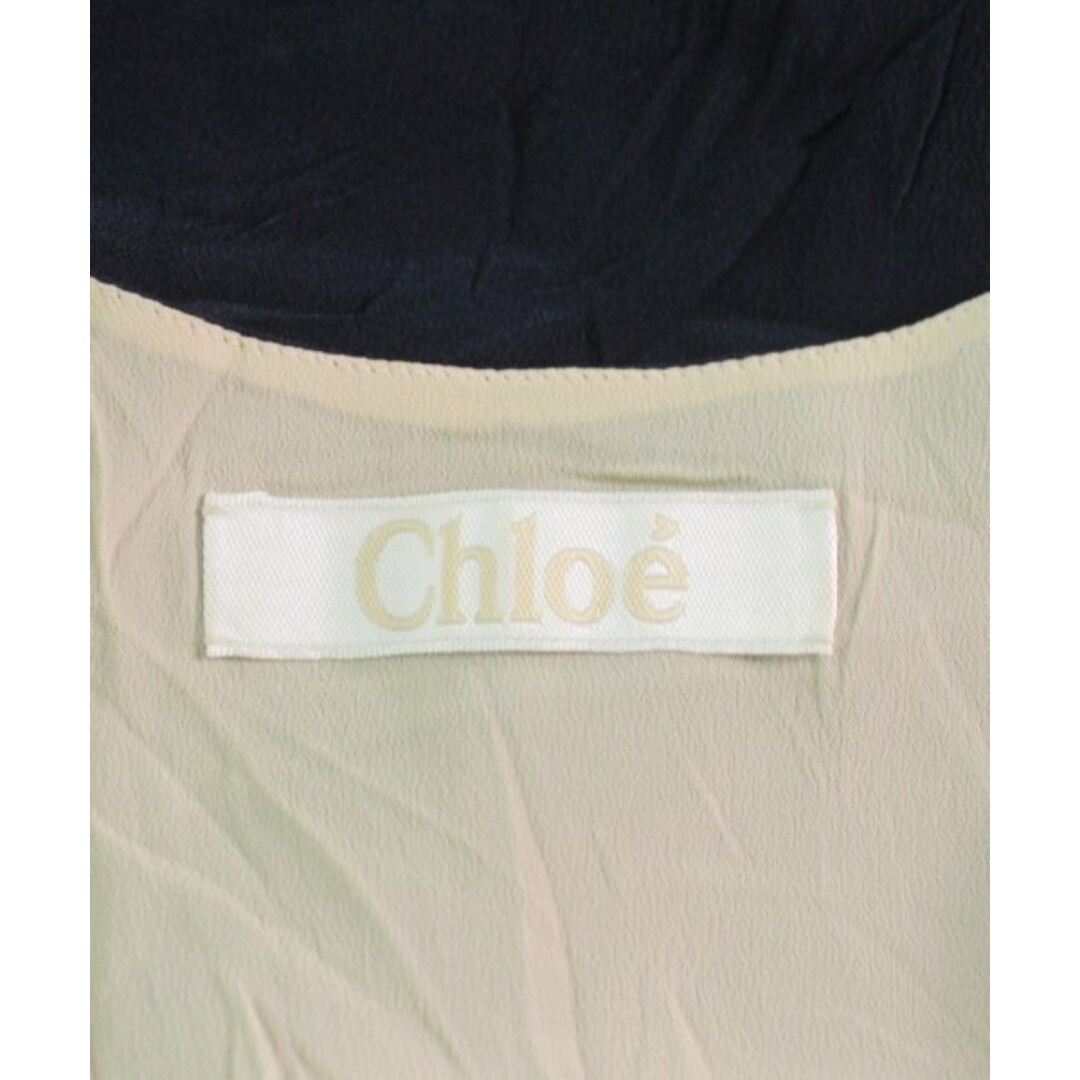 Chloe(クロエ)のChloe クロエ ブラウス 34(XS位) 紺 【古着】【中古】 レディースのトップス(シャツ/ブラウス(長袖/七分))の商品写真