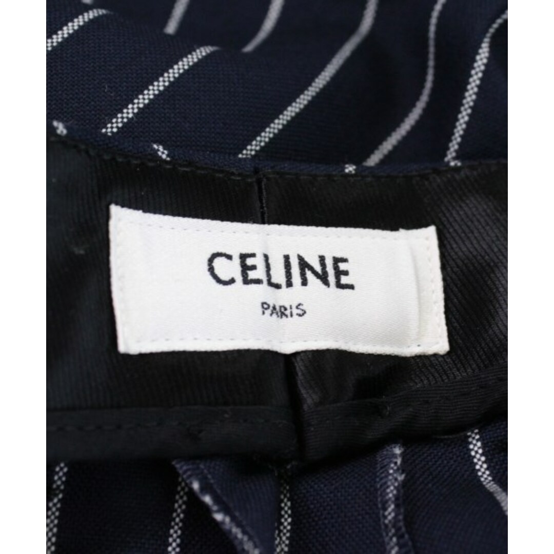 celine(セリーヌ)のCELINE セリーヌ スラックス 42(M位) 紺x白(ストライプ) 【古着】【中古】 メンズのパンツ(スラックス)の商品写真