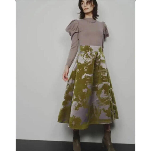 FRAY I.D♡シャンブレーフロッキースカート新品 レディース スカート ...
