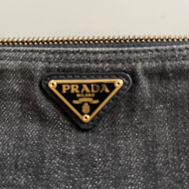 PRADA(プラダ)のkuroista様　専用プラダポーチ　黒デニム レディースのファッション小物(ポーチ)の商品写真