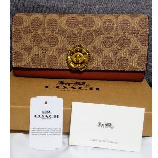 コーチ(COACH)のCOACH コーチ 長財布 ティーローズ シグネチャー(財布)