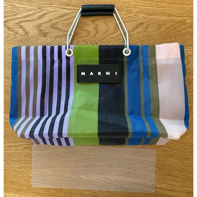 marni マルニ　ストライプバッグ　ミニ　マルチグリーン