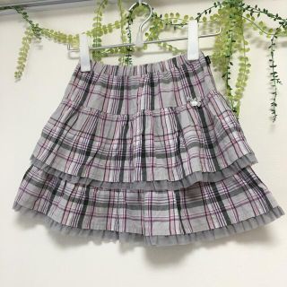 ミキハウス(mikihouse)のミキハウス　チェックフリルスカート  140〜150cm 夏物最終SALE(スカート)