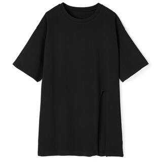グレイル(GRL)の新品未使用 スリットビッグシルエットTシャツ ブラック(Tシャツ(半袖/袖なし))