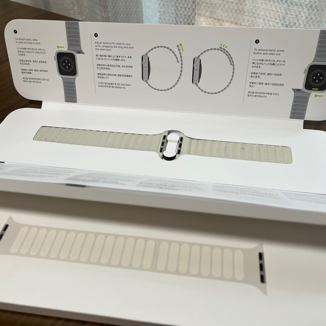 純正 Apple Watch 42•44•45mm レザーリンク チョーク | www