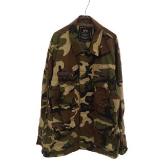 アヴィレックス(AVIREX)のAVIREX アヴィレックス MILITARY JACKET ミリタリージャケット シャツジャケット カモ柄 ブラウン TA1240-120(ミリタリージャケット)