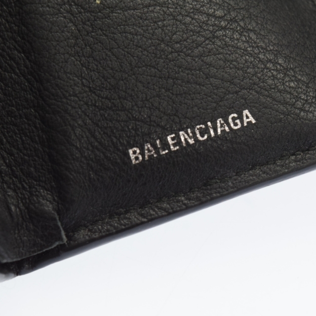 Balenciaga(バレンシアガ)のBALENCIAGA バレンシアガ 三つ折り ミニペパーパーウォレット グレー 504564 コンパクトウォレット 財布 ブラック メンズのファッション小物(折り財布)の商品写真