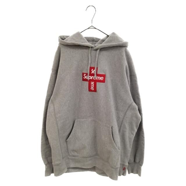 SUPREME シュプリーム 20AW Cross Box Logo Hooded Sweatshirt クロスボックスロゴ スウェットプルオーバーパーカー グレー