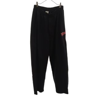 315センチワタリVETEMENTS ヴェトモン 17AW Oversized Baseball Logo Pants MAH18PA22 オーバーサイズ ベースボールロゴ スウェットパンツ ブラック