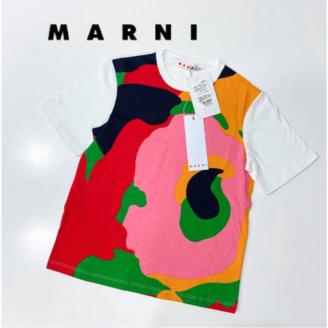 新品 MARNI マルニ 定価2万円 キッズ Tシャツ ロゴ マルチカラー