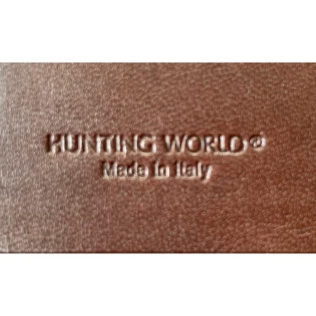 HUNTING WORLD(ハンティングワールド)のハンティングワールド　HUNTINGWORLD  レザー　名刺入れ　ブラウン メンズのファッション小物(名刺入れ/定期入れ)の商品写真