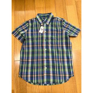 ギャップキッズ(GAP Kids)の【新品】GAP  ギャップ　チェック　ブラウス　カッターシャツ　120  男の子(Tシャツ/カットソー)