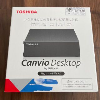 トウシバ(東芝)の新品未使用　HD-TDA6U3-B 東芝  外付けハードディスク 6TB (PC周辺機器)