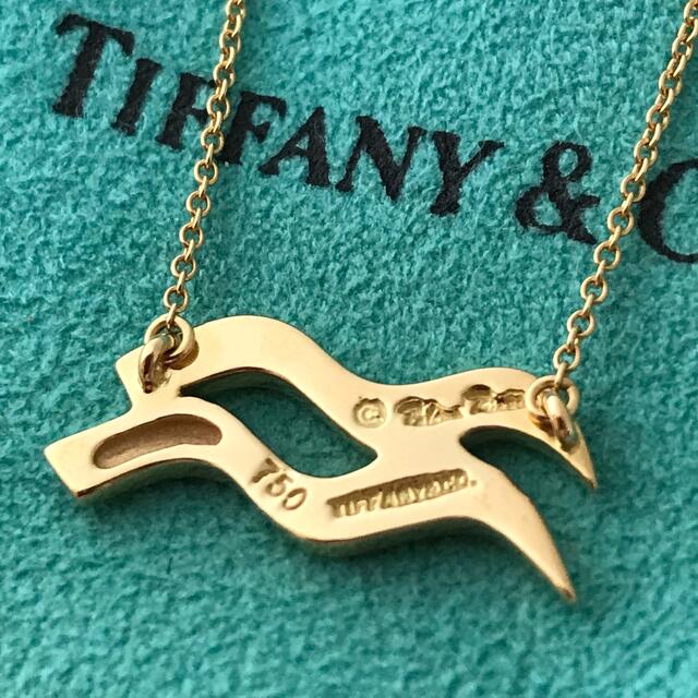 Tiffany K18YG パロマピカソ水瓶座ネックレス希少美品 - ネックレス