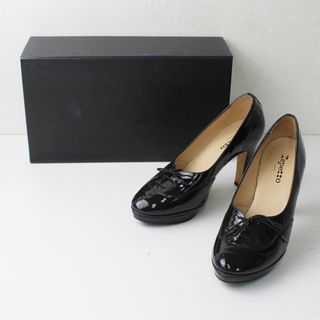 レペット(repetto)のrepetto レペット NICOL エナメル レースアップ パンプス 38.5/ブラック 24.3cm【2400012796027】(ハイヒール/パンプス)