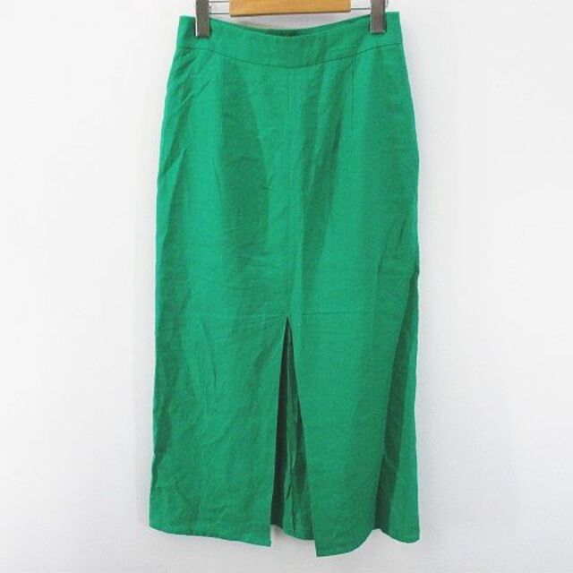 ZARA(ザラ)のザラ ZARA ロング丈 タイトスカート スカート XS 緑系 グリーン 無地 レディースのスカート(ロングスカート)の商品写真